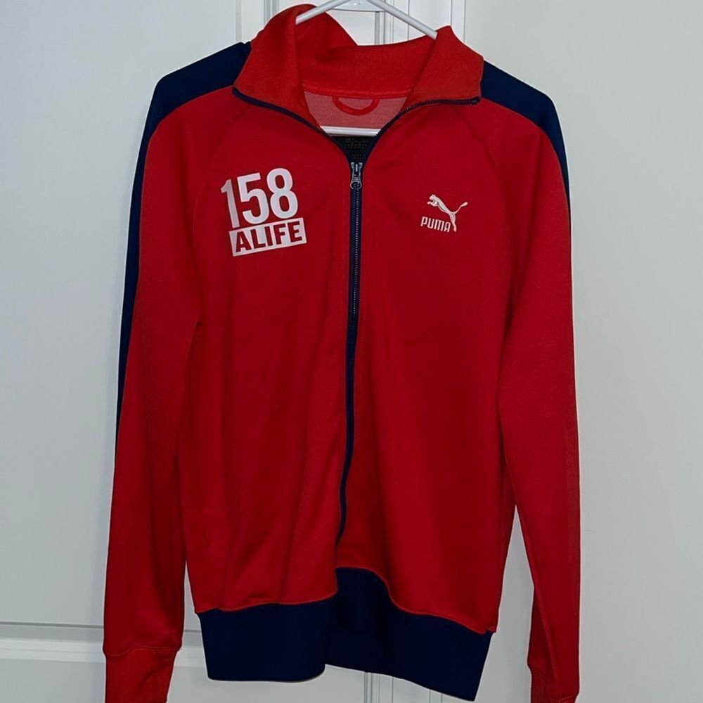 Deadstock PUMA ALIFE Red Blue Soccer Full Zip Track Jacket-S adult New York City